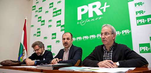 Julio Revuelta, Miguel González de Legarra y Enrique Acha, PR+