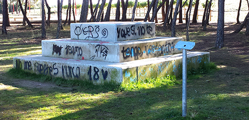 Estado actual del Parque de los enamorados en Logroño