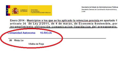 Documento del Ministerio de Hacienda