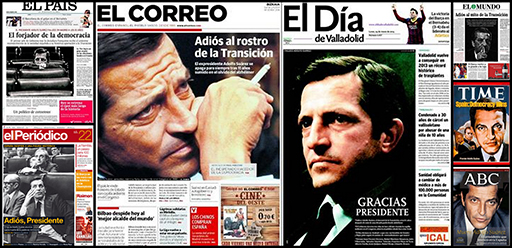 Adolfo Suárez, portadas.