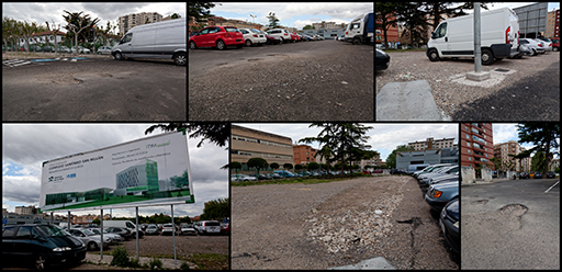 Estado actual del parking del solar del San Millán en Logroño