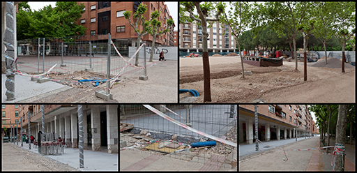 Estado actual de las obras en la Plaza 1º de Mayo en Logroño