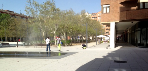 obras en la Plaza Primero de Mayo